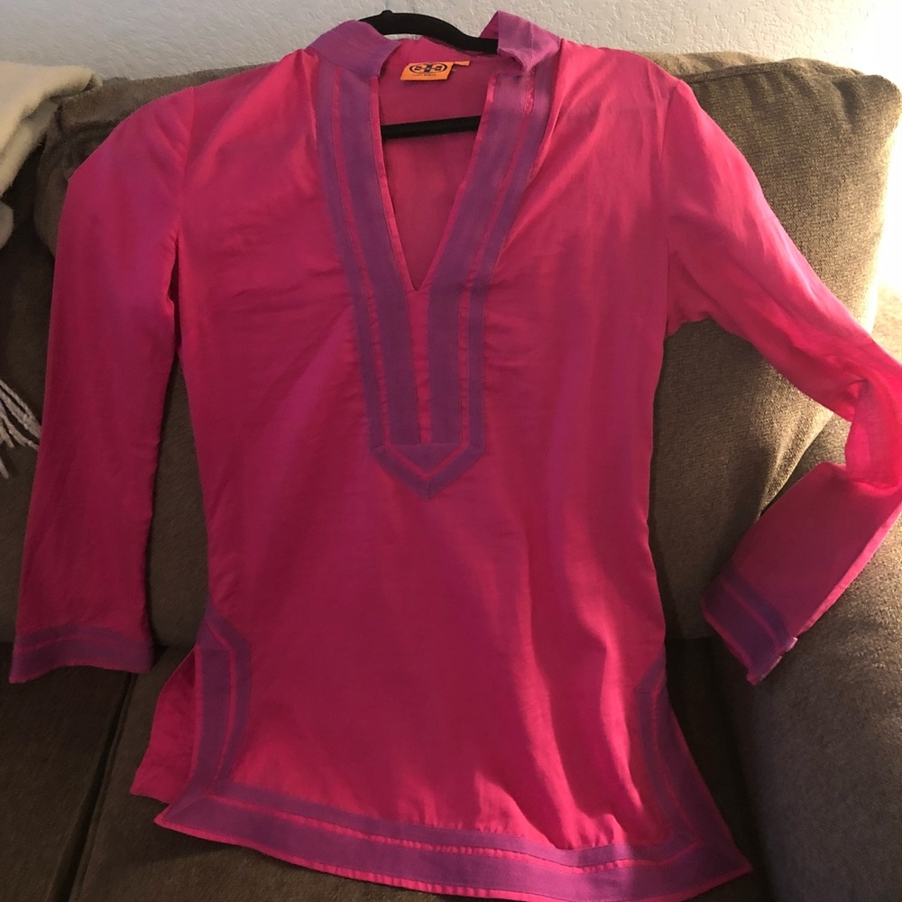 Tory Burch Pink Tunic Size 2